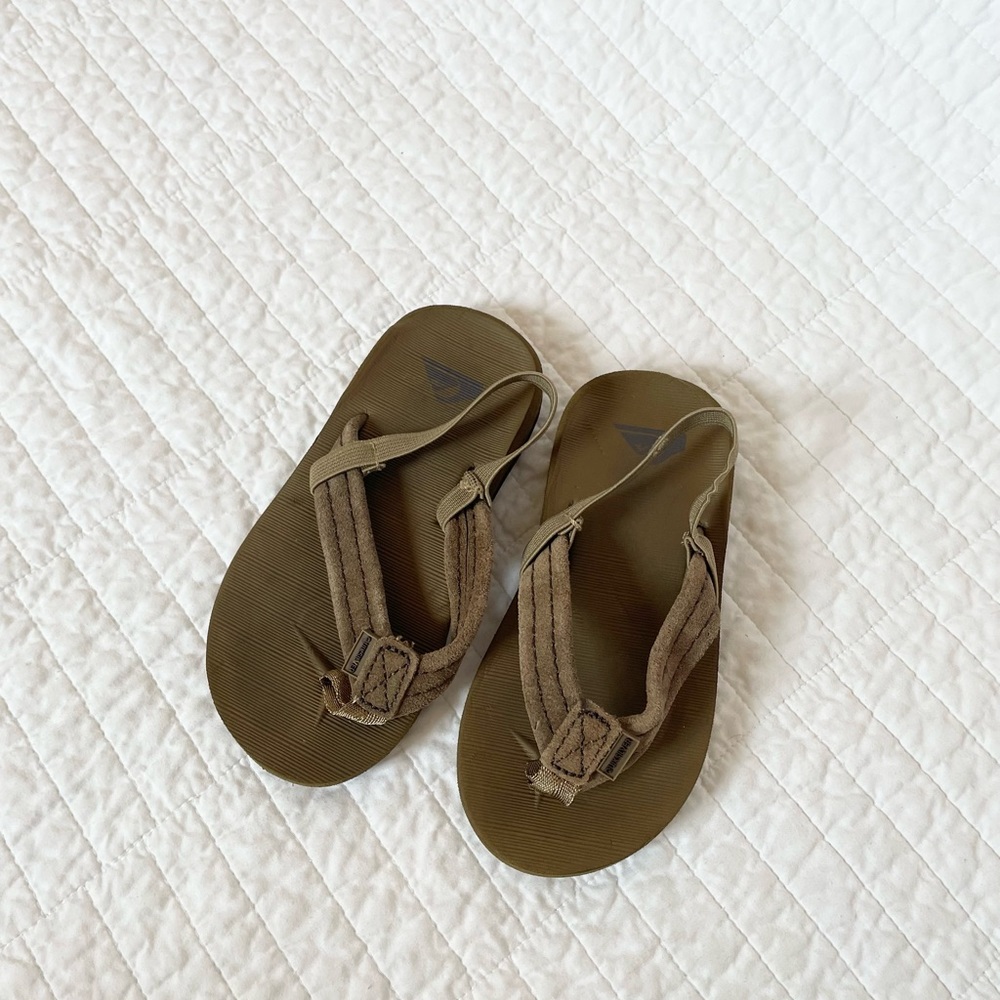 Baby/toddler Quicksilver Carver Leather Thong Sandals